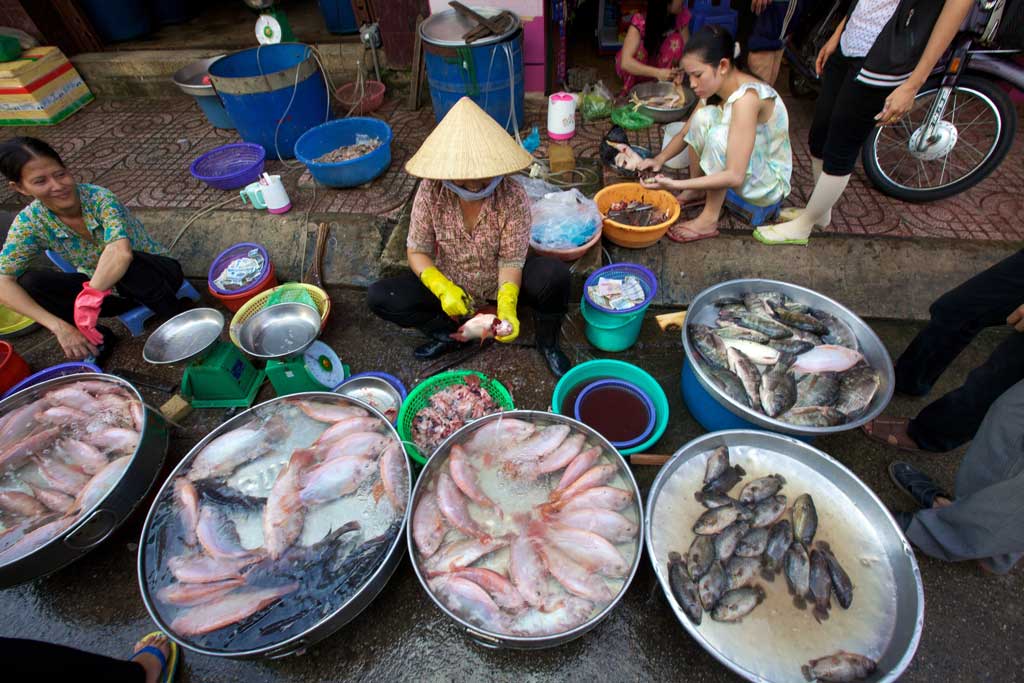 Vendeuse de poisson d'Ho Chi Minh
