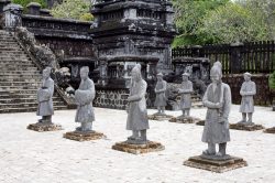Statues at Khai Dinh mausoleum