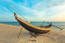 Vietnam Hue beach boat