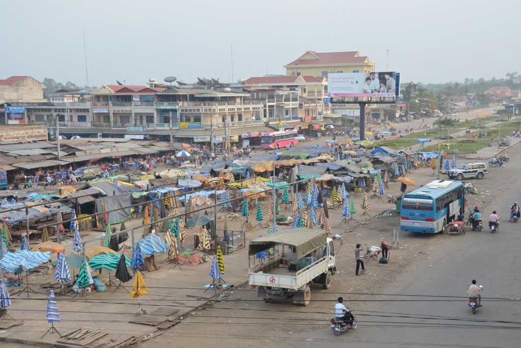 Street atmosphere in Stung Treng province in Cambodia