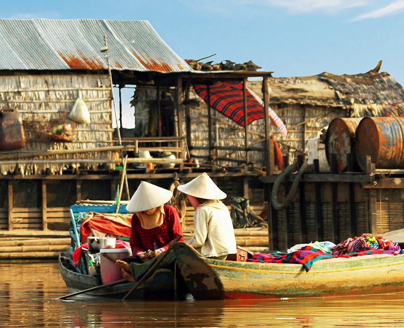 Panorama of Cambodia with Highlight in Tonle Sap River