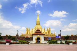 Exterior of Pha That Luang Temple (Great golden stupa in Vientiane) - Laos in-depth tour