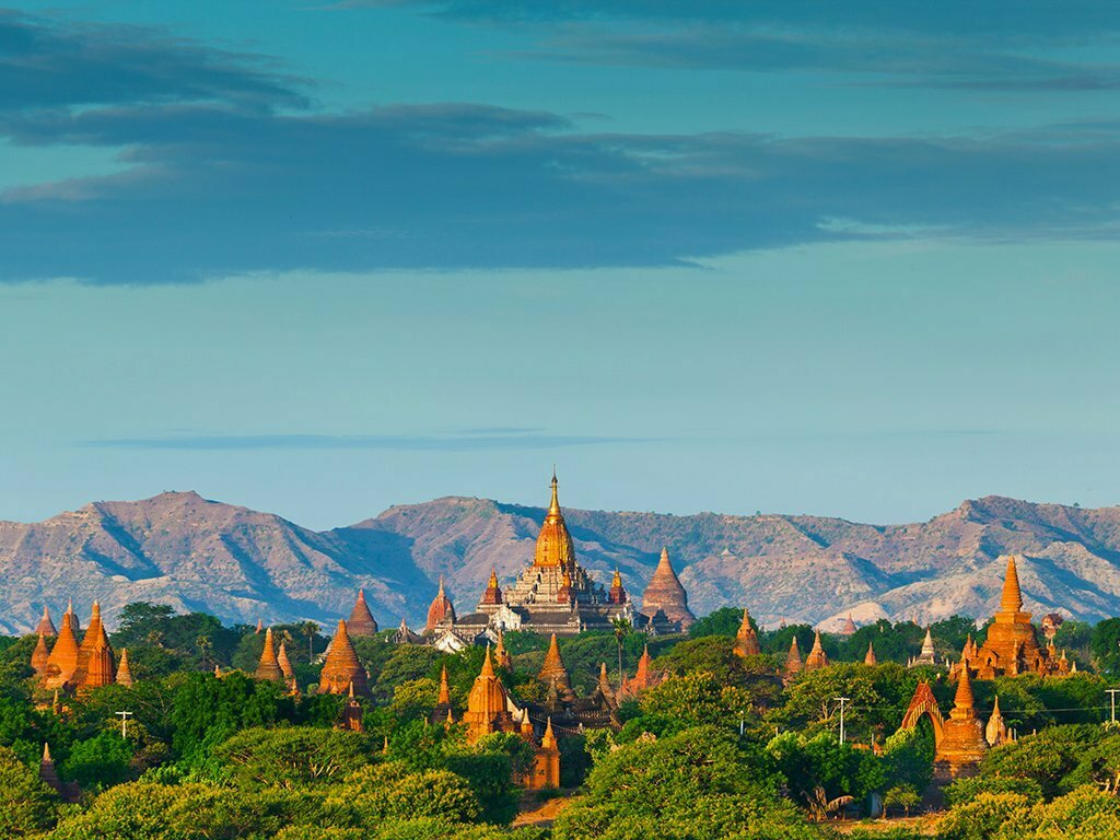 View of Burmese pagodas and stupas - Best time to visit Myanmar