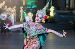 Thai dancer performing traditional dance routine - Highlights of Thailand tour