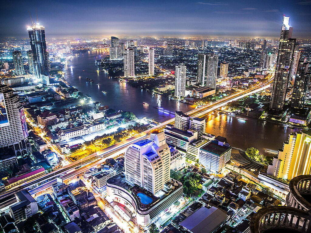 bangkok at night is one of the places to visit in Thailand