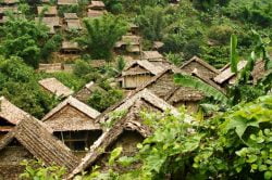 Mae Sariang houses in Thailand
