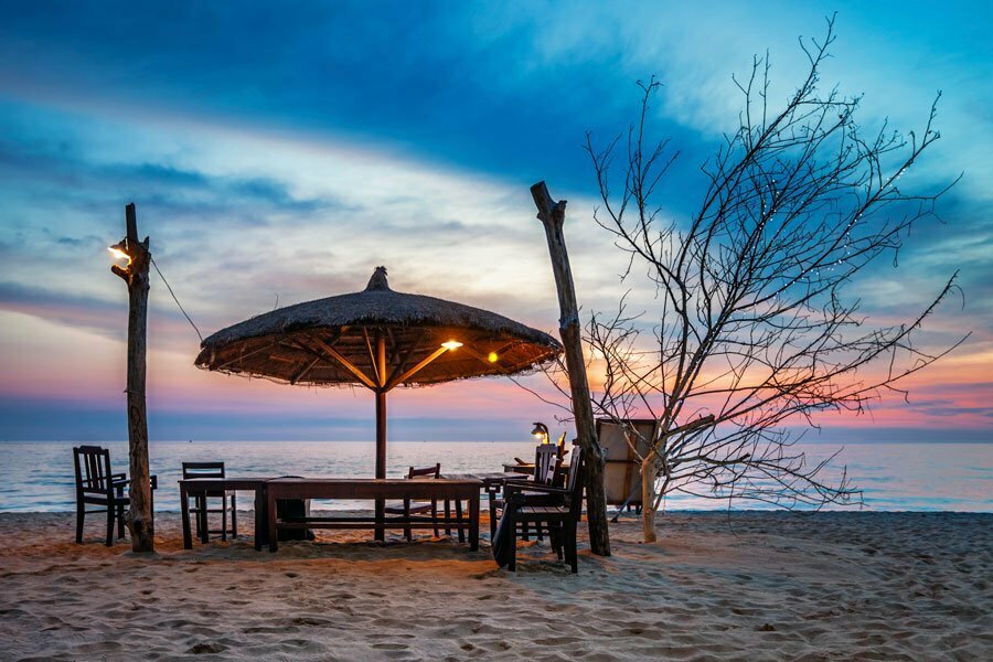 Beach on Phu Quoc with white sand