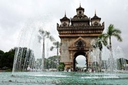 Patuxai Victory Monument in Vientiane - Laos family adventure with Hanoi Voyages