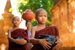 Burmese young monks