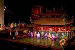 Vietnam with central highlight water puppet show Hanoi