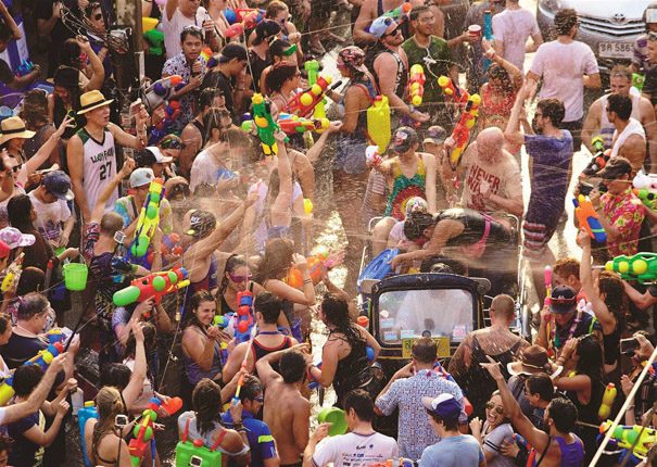 Water party during Songkran, Thailand 2018