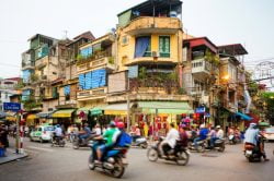 Motorbike is definitely the most famous and popular mean of transportation in Hanoi