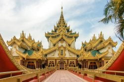 The floating Karaweik Hall - Yangon to Inle Lake journey