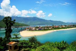 View the coast of Lang Co Beach from Bach Ma Summit - Vietnam active family tour