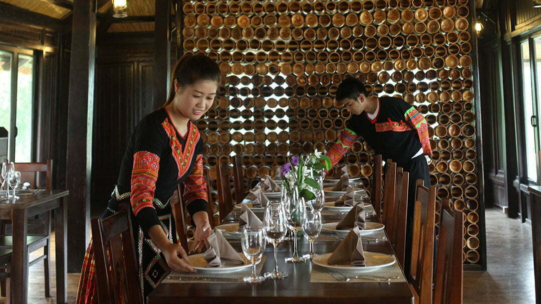 Staff in Mai Chau Restaurant will pamper to your every needs