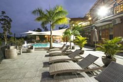 pool and terrace in house resort in phong nha