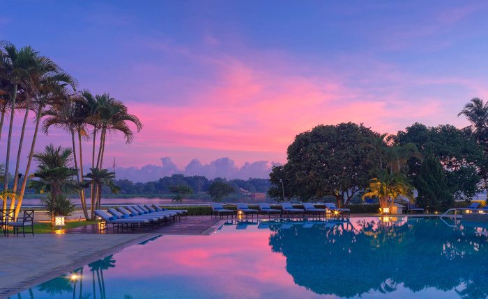 pool of la residence luxury hotel in hue