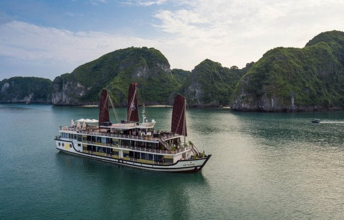 Orchid Cruise itinerary around Lan Ha Bay