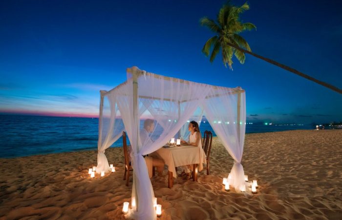 Romantic dinner on a beach at Phu Quoc Cassia Cottage