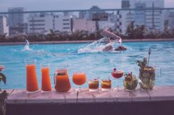 Alagon City Hotel Outdoor Pool with Drinks