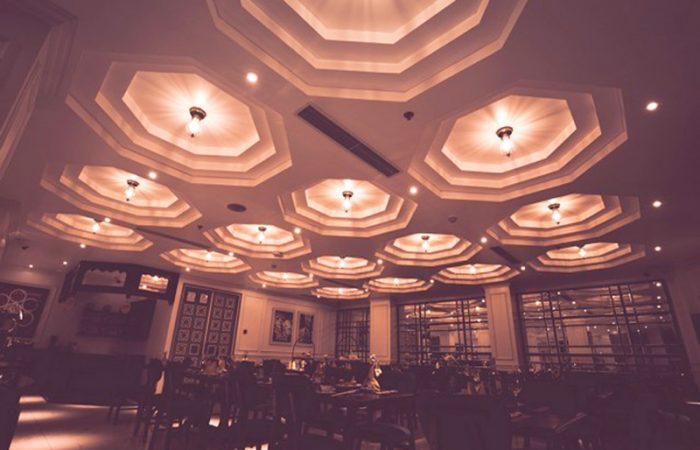 Alagon City Hotel Restaurant Evening Setting