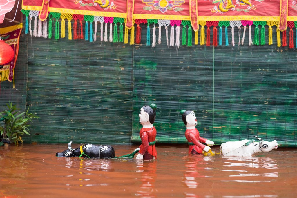 Vietnamese traditional water puppet show