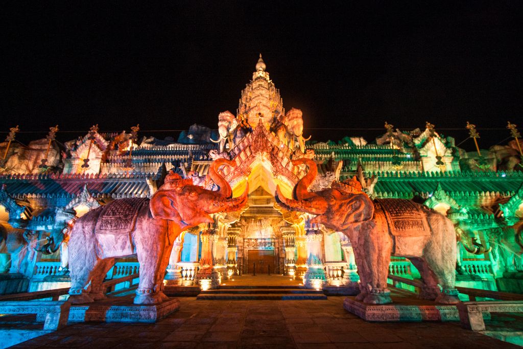 Entrance to Fantasea, taken at night, Phuket, Thailand