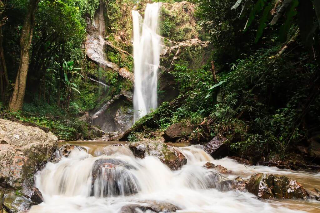 Mork fa waterfall of Doi Suthep Pui National Park, Chiang Mai, Thailand.
