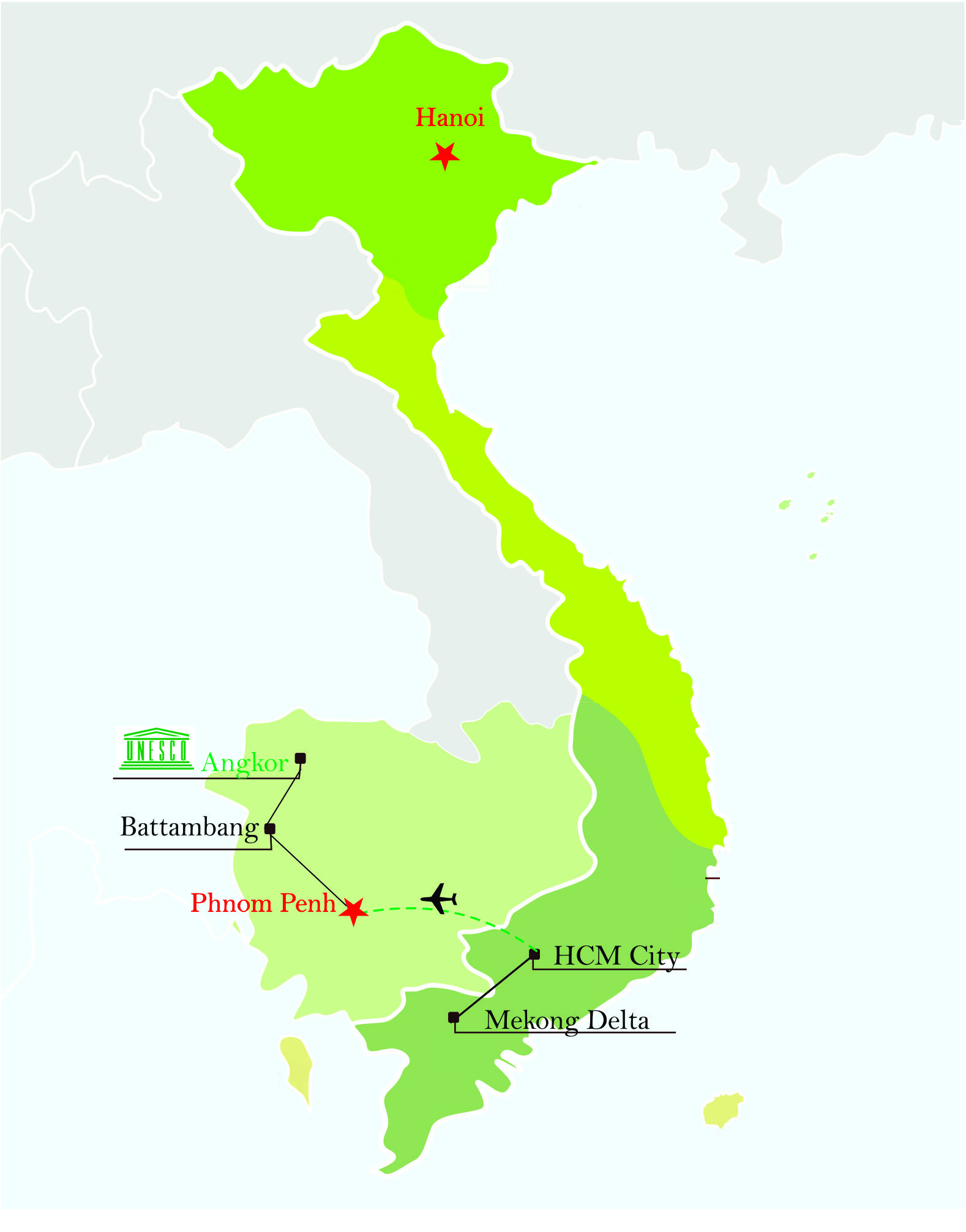 Mekong Cruise from Saigon to Siem Reap 13 days