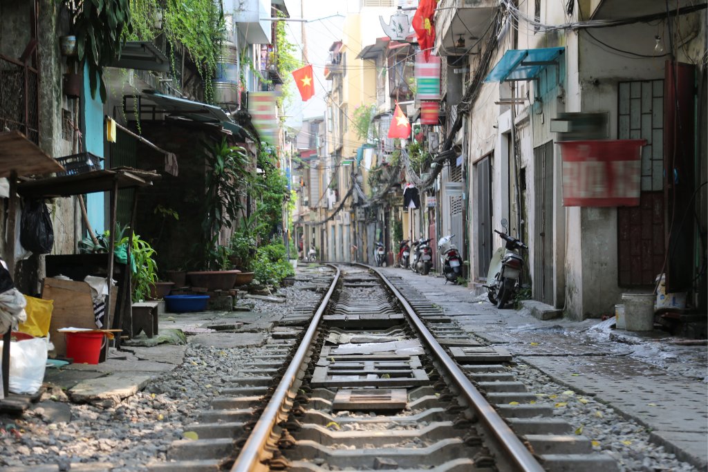 The train street of Hanoi